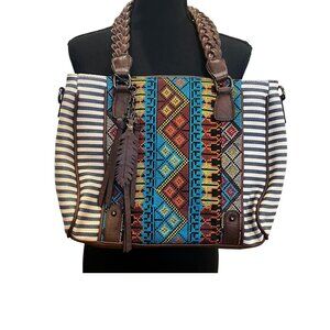 MMS large purse/tote/bag hobo bohemian colorful vegan leather